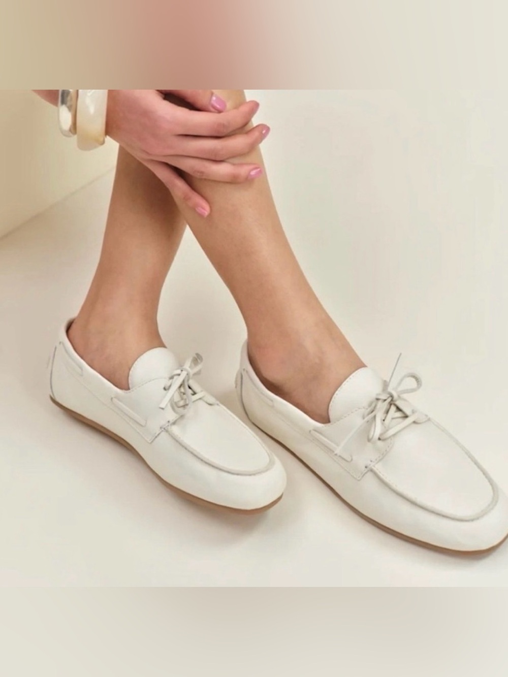 REFORMATION Fia leather boat shoe loafers size 6